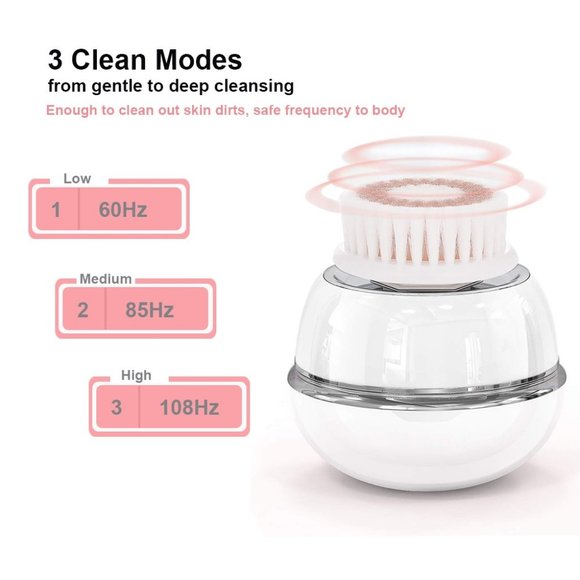 Electric Rechargeable Sonic Scrubber Silicone Facial Cleansing Brush For Face - Picture 5 of 14